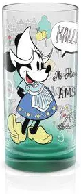 Disney skleněný pohár - 270 ml - Amsterdam - zelený - Mickey a Minnie